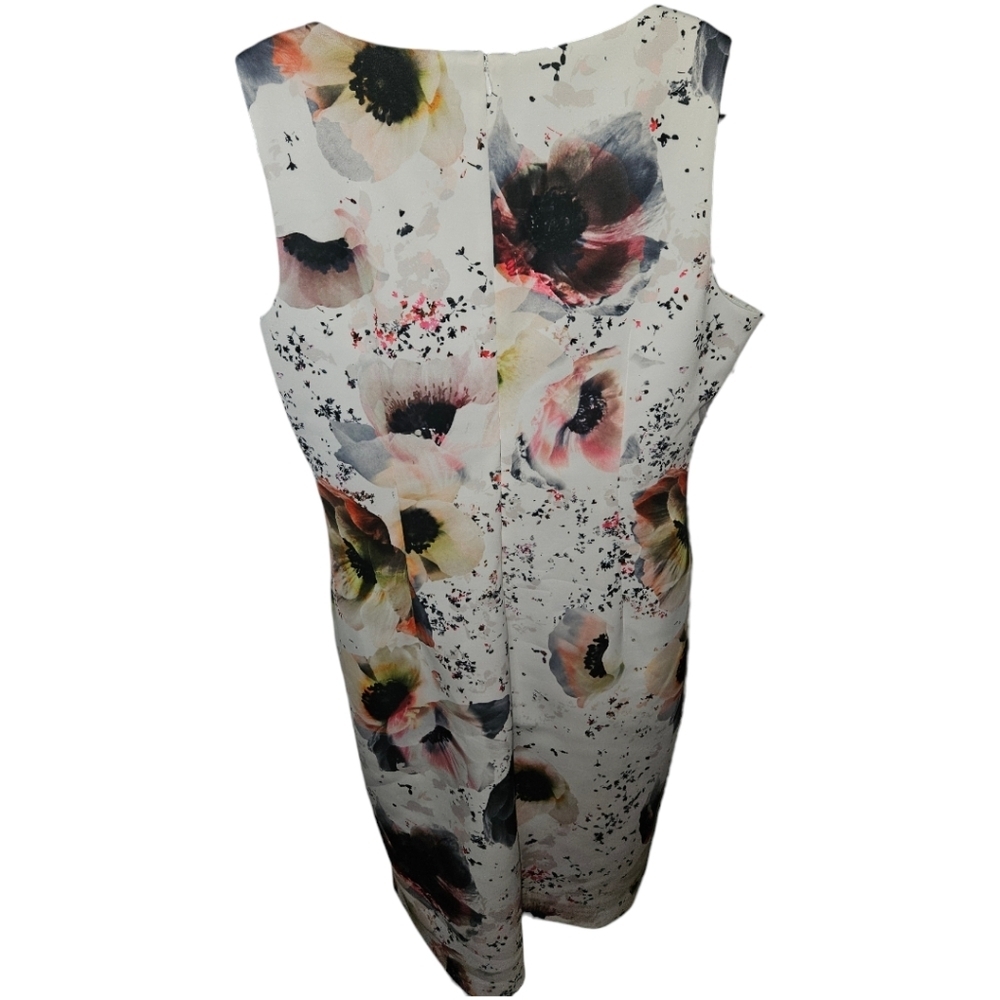 NWT Mark & James Badgley Mischka Floral Printed Scuba Sleeveless Dress - Picture 2 of 7